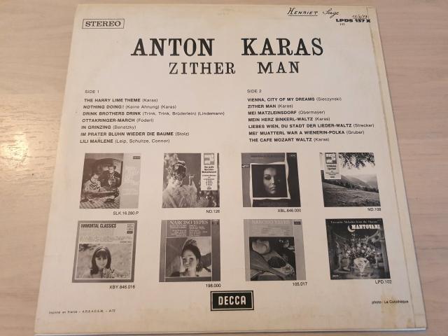 Photo Disque vinyl 33 tours Anton Karas ‎– Zither Man image 2/2