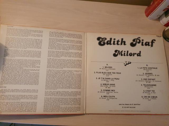 Photo disque vinyl 33 tours edith piaf milord image 2/4