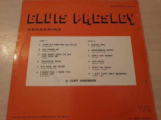 Photo disque vinyl 33 tours Elvis presley rendering image 2/2