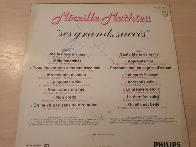 Photo disque vinyl 33 tours mireille mathieu ses grands succes image 2/2