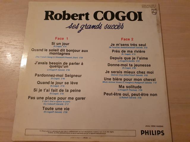 Photo Disque vinyl 33 tours Robert Cogoi Je Me Sens Très Seul image 2/2