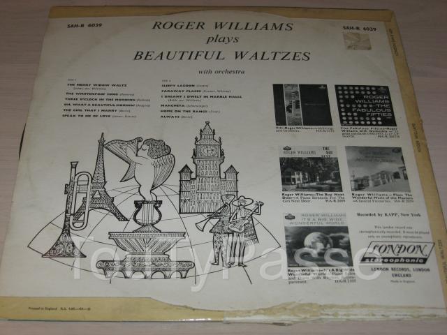 Photo disque vinyl 33 tours roger williams plays beautifeul waltzes image 2/2