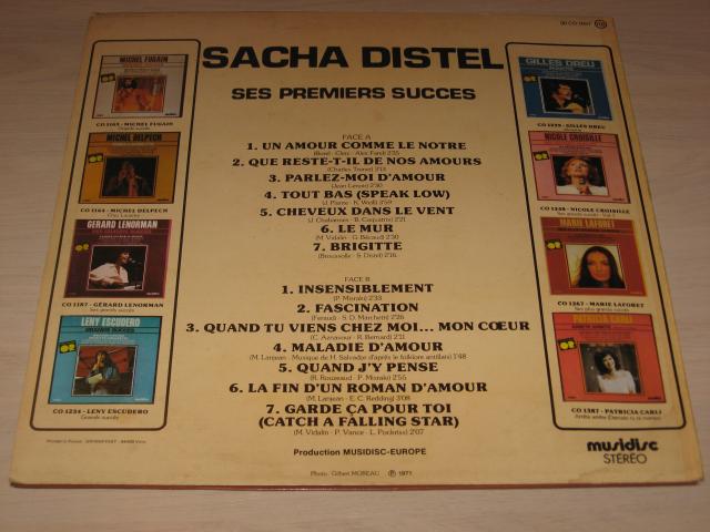 Photo Disque vinyl 33 tours sacha distel ses premiers succes image 2/2