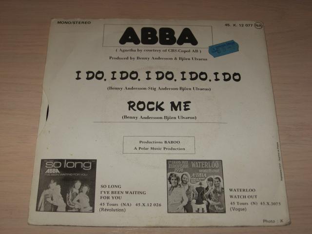 Photo Disque vinyl 45 tours abba ido ido ido image 2/2