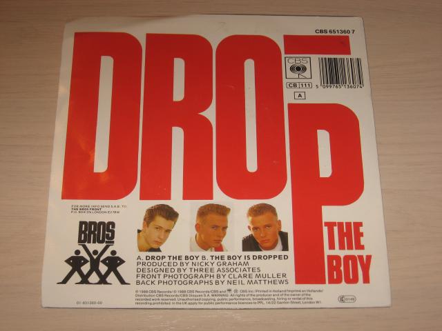 Photo Disque vinyl 45 tours bros drop the boy image 2/2
