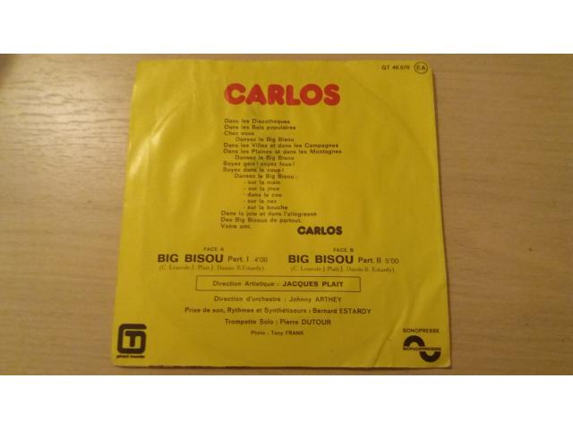 Photo disque vinyl 45 tours carlos big bisou image 2/2