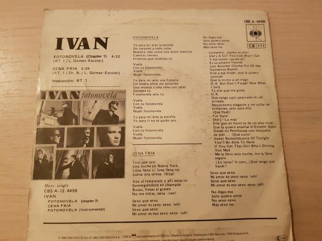 Photo disque vinyl 45 tours ivan image 2/2