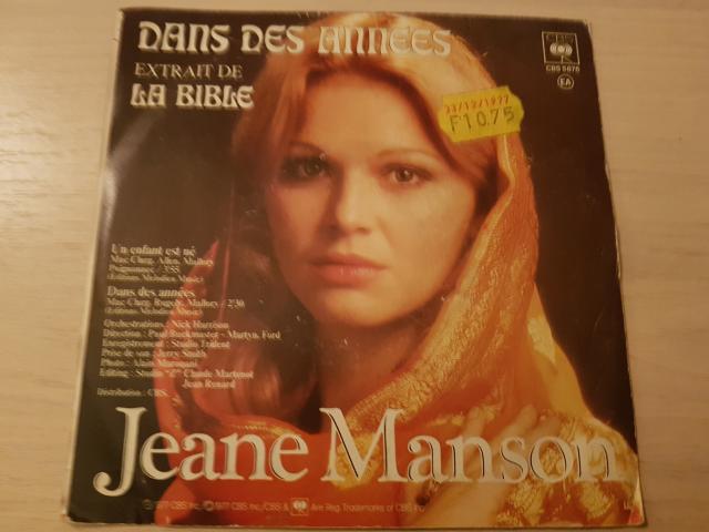 Photo disque vinyl 45 tours jeane manson image 2/2