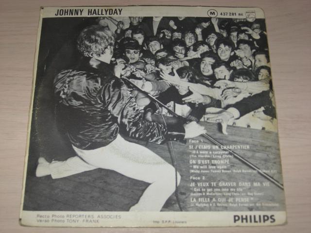 Photo disque vinyl 45 tours johnny hallyday image 2/2
