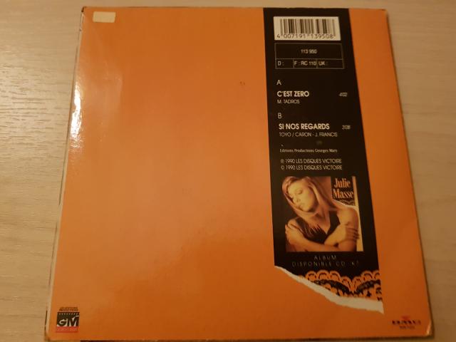 Photo Disque vinyl 45 tours Julie masse image 2/2