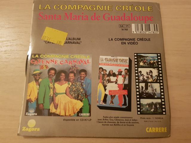 Photo disque vinyl 45 tours la compagnie créole image 2/2