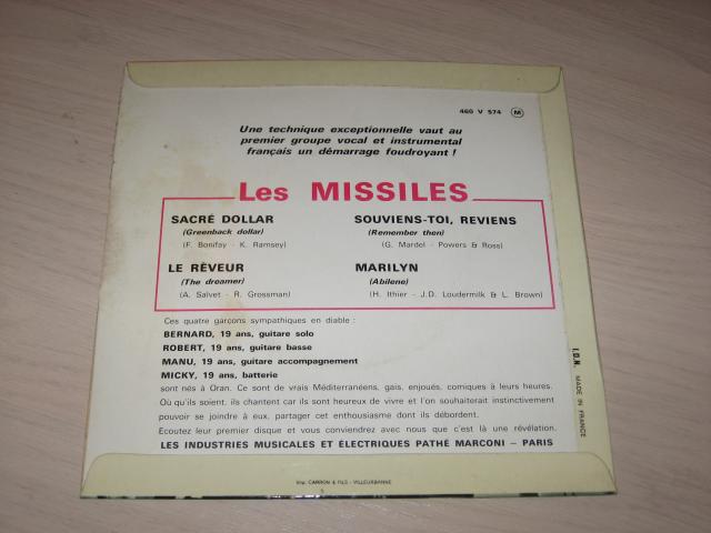 Photo Disque vinyl 45 tours les missiles image 2/2