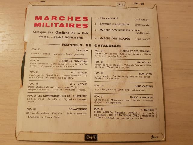 Photo disque vinyl 45 tours marches militaires image 2/2