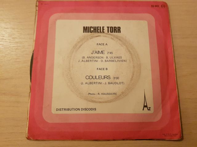 Photo disque vinyl 45 tours michele torr image 2/2