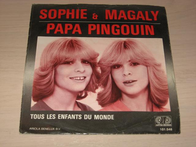 Photo disque vinyl 45 tours sophie & magaly papa pingouin image 2/2