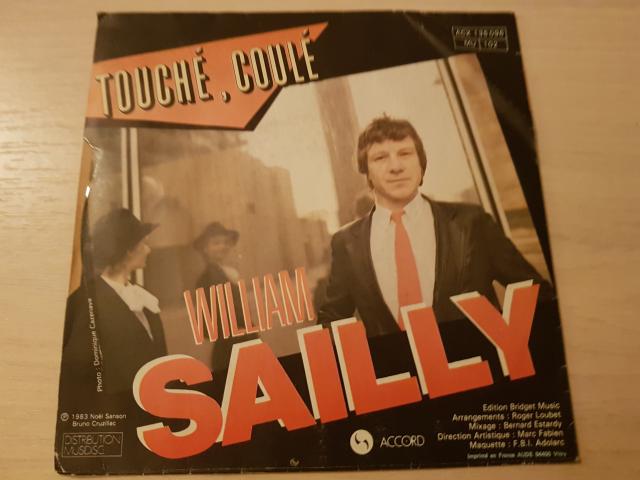 Photo disque vinyl 45 tours william sailly  au clair d'une femme image 2/2