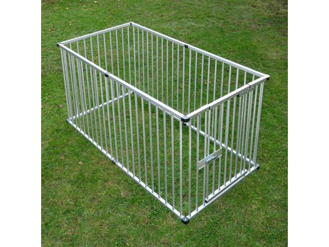 Photo Enclos chien aluminium 80x80 cm parc chien ALU enclos alu enclos chiot cage chien NEUF image 2/4