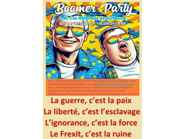 Photo Expo : @UrticaUrtica, dessina le monde "merveilleux" d’E. Macron & des bellicistes ! image 2/6