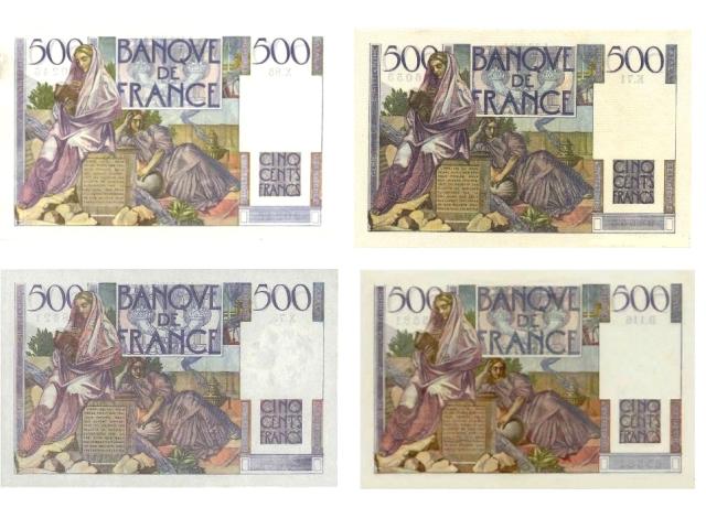 Photo F 34 LOT DE 4 BILLETS 500 F CHATEAUBRIAND NEUFS image 2/2