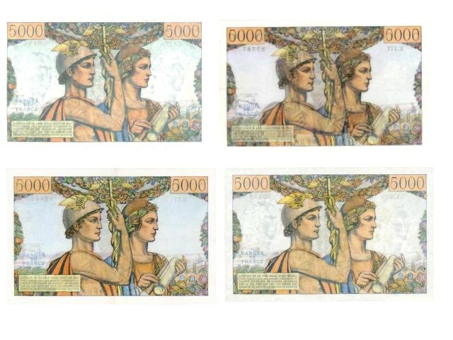 Photo F 48  LOT  DE 6 BILLETS  5000 F  TERRE MER SPL image 2/4