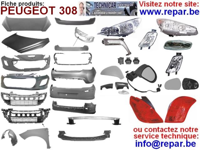 Photo feu arrière PAUGEOT 308 phase 2   REPAR.BE   TECHNICAR image 2/6