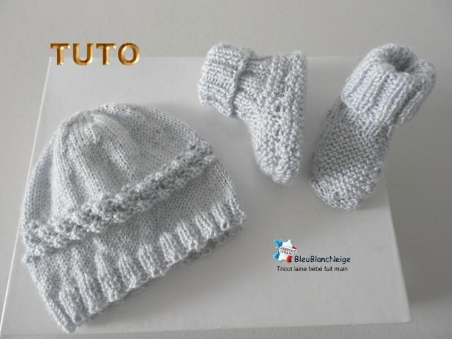 Photo Fiche tricot bébé gilet, combinaison, bonnet, chaussons bb tuto image 2/6
