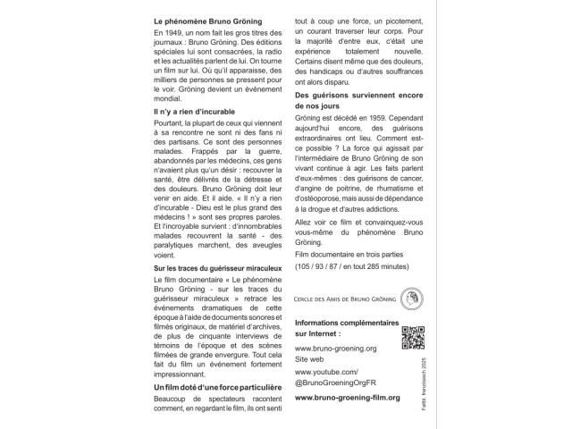 Photo Film documentaire le phénomène Bruno Gröning. image 2/3