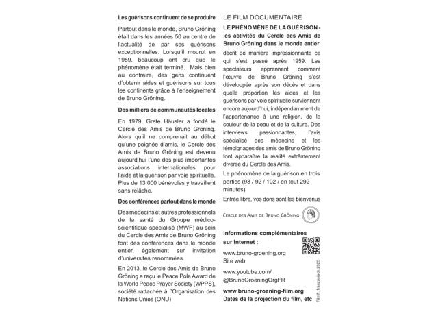 Photo FILM DOCUMENTAIRE : LE PHENOMENE DE LA GUERISON image 2/4
