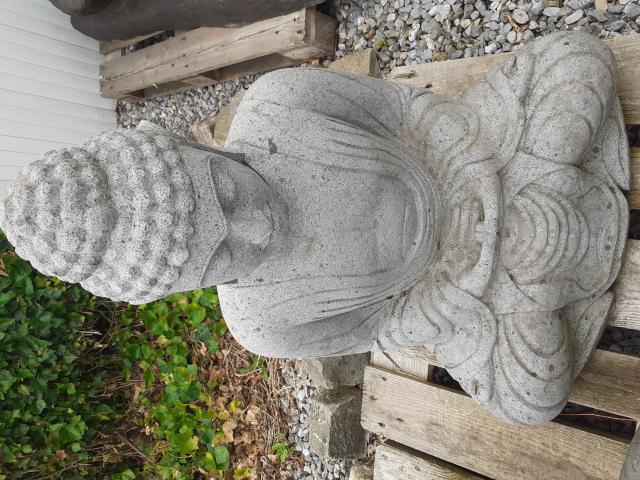 Photo GRAND BOUDDHA A LA MEDITATION EN PIERRE BLEUE image 2/6