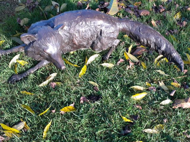 Photo GRAND RENARD EN BRONZE 75 CM image 2/6