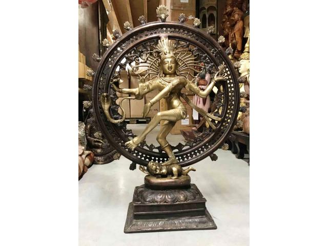 Photo Grande roue de Shiva NATARAJA en bronze - H: 71 cm image 2/4