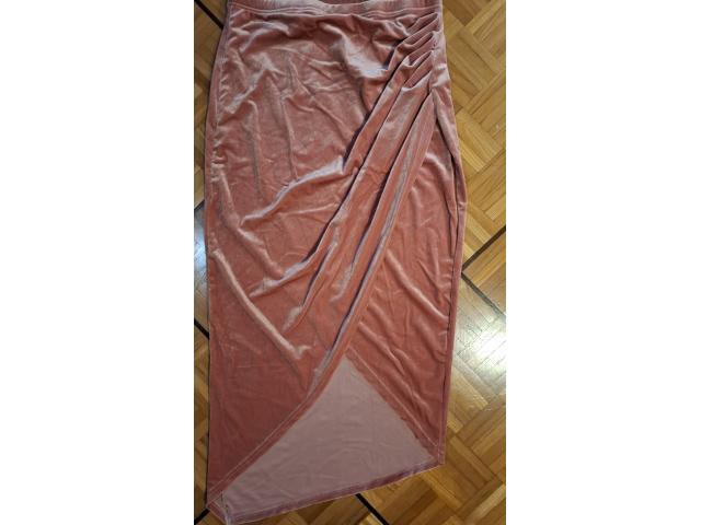 Photo Jupe longue asymétrique velours Cider rose image 2/2