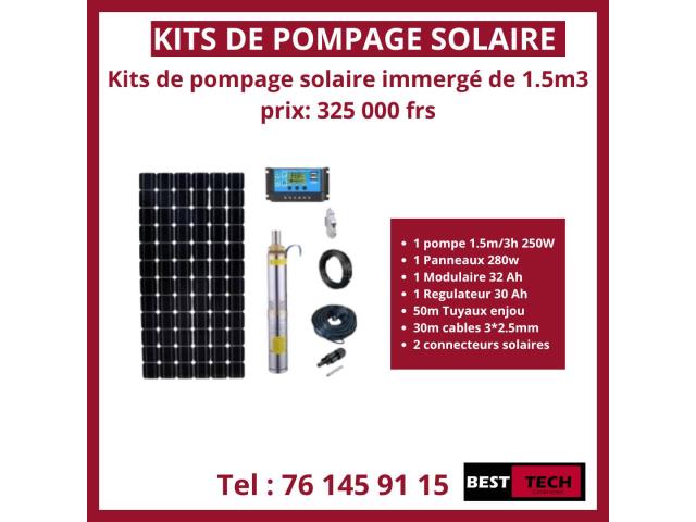 Photo KIT DE POMPAGES SOLAIRE  1,5M3  ET 3,5M3 A VENDRE INSTALLATION SI POSSIBLE image 2/3
