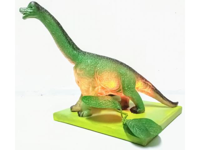 Photo lampe dinosaure, veilleuse brachiosaure vert image 2/5