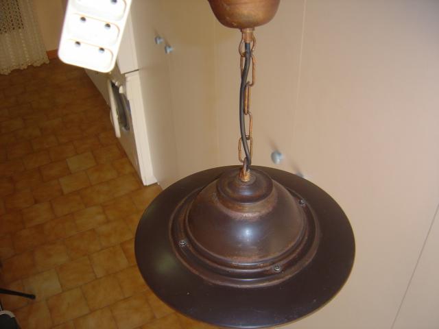 Photo lampe suspension cuivre vieilli image 2/3