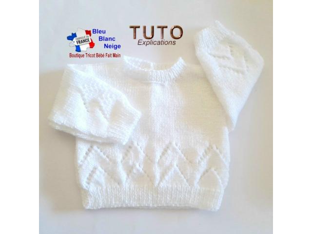 Photo Layette tricot bébé à tricoter explications en pdf image 2/5