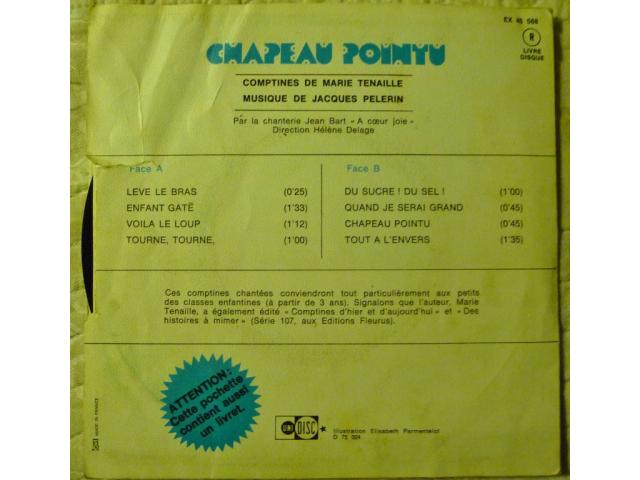 Photo Livre Disque vinyl CHAPEAU POINTU image 2/6