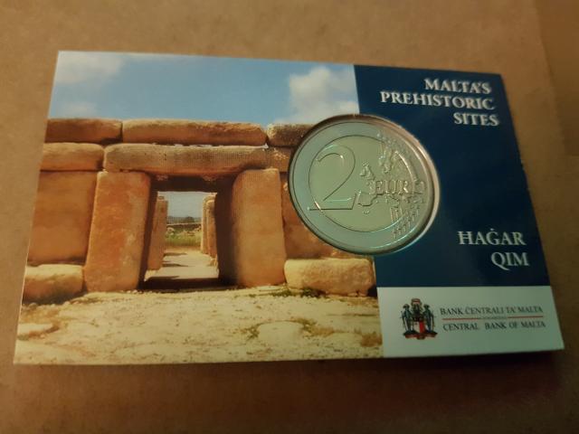 Photo Malte 2017 - 2 euros Temple Hagar Qim BU FDC Coincard image 2/2