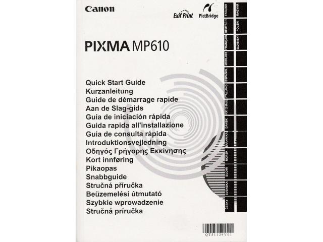Photo MANUEL et CD D INSTALLATION CANON PIXMA MP610 image 2/3