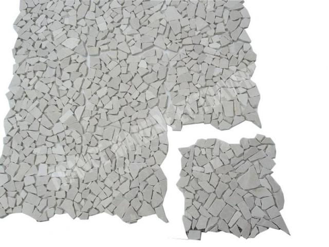 Photo Marbre Marfil Beige Mosaïque Galet 27x27 cm image 2/5
