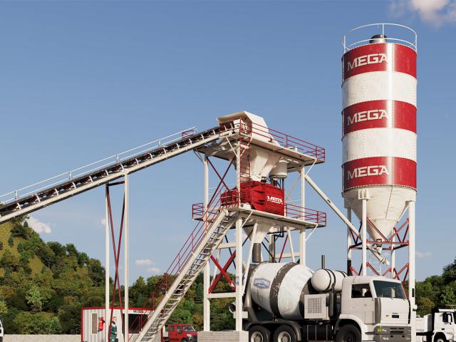 Photo MEGA CENTRALE À BÉTON 60 m3 - MALAXEUR À BÉTON ‘TWINSHAFT’ - EXPÉDITION GRATUITE image 2/6