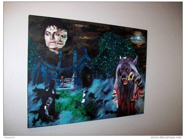 Photo Michael jackson Thriller peinture acrylique sur toile coton image 2/5