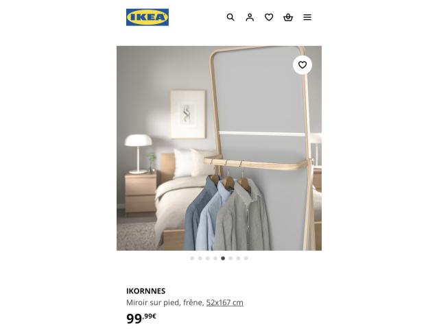 Photo Miroir marque IKEA, design IRKORNNES image 2/3