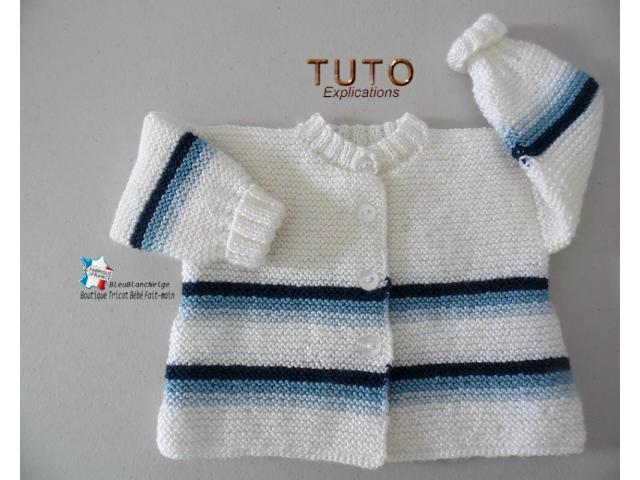 Photo Modèle à Tricoter, tuto tricot bébé, ensemble 4 couleurs bb image 2/6