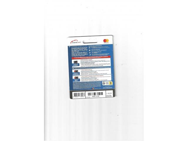 Photo PACK CARTES BANCAIRES TRANSCASH NEUVES NOIR ET ROUGE image 2/2