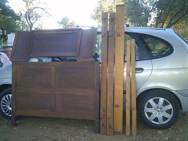Photo panneaux bois de lit ancien image 2/2
