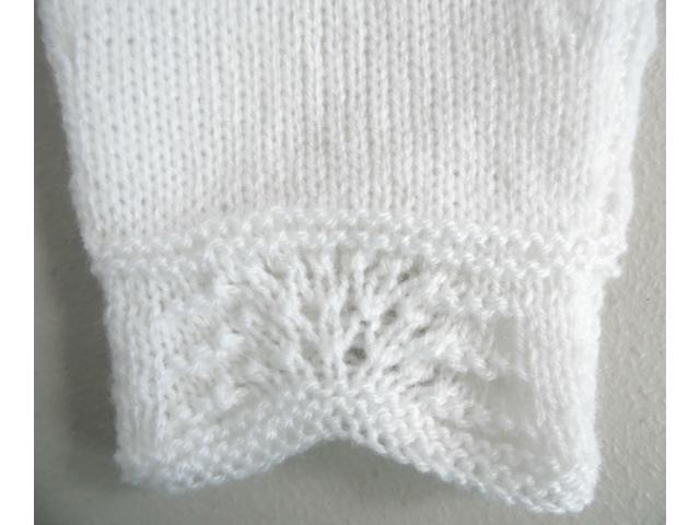Photo Pantalon blanc bébé tricot laine image 2/6