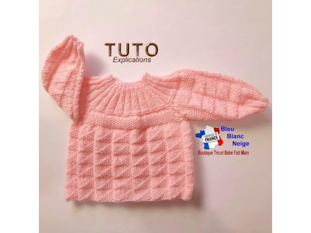Photo Patron à tricoter modèle layette tricot bébé explications PDF image 2/6