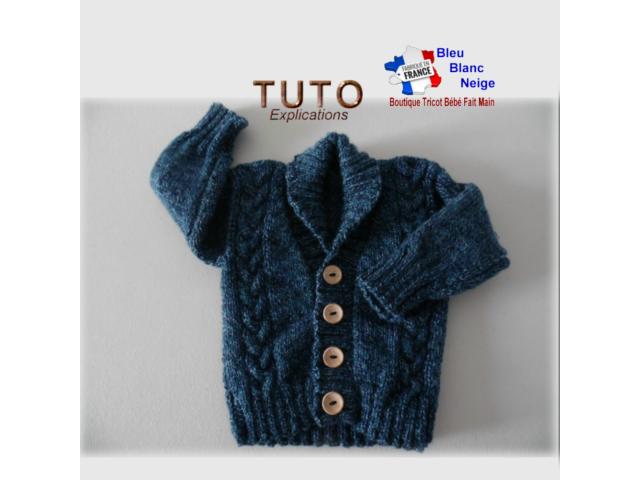 Photo Patron layette à tricoter Gilet bébé Irlandais bonnet chaussons bb image 2/6