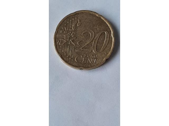 Photo Pièce de 20 centimes RF. 2002 . La semeuse fauté image 2/4